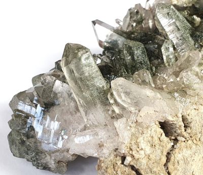 Rock crystal xx with Chlorite, AUT