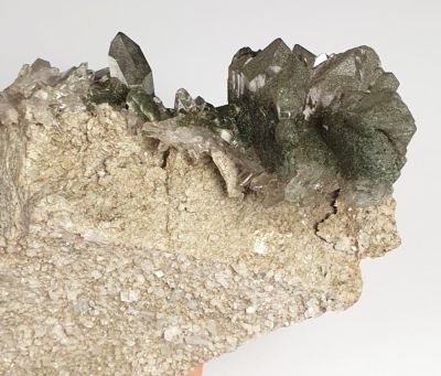 Rock crystal xx with Chlorite, AUT