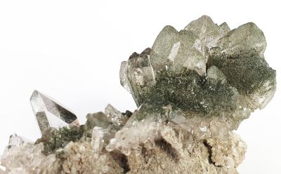 Rock crystal xx with Chlorite, AUT