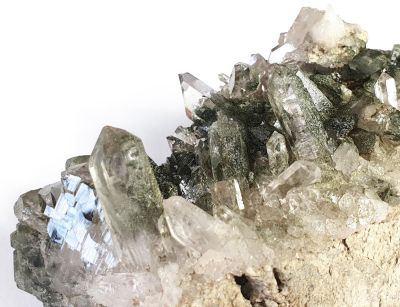 Rock crystal xx with Chlorite, AUT