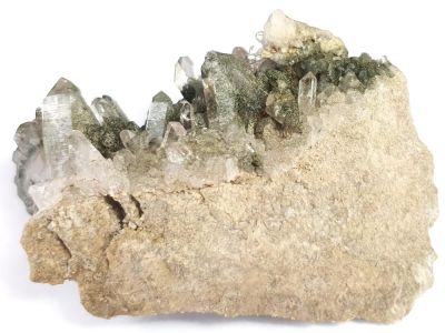 Rock crystal xx with Chlorite, AUT