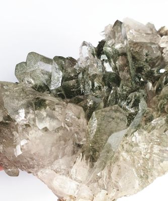 Rock crystal xx with Chlorite, AUT