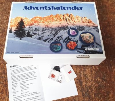 Adventskalender mit Mineralien 2024